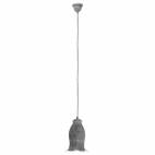 Пендел - висяща лампа E27,т.сиво, черно усукан кабел, Ø175 Н275