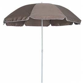 Плажен чадър 2.5 м, кафяв с чупещо се рамо