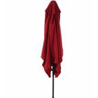 Градински чадър - 200x250 см, червен, с манивела