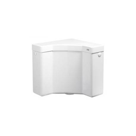 Ъглово тоалетно казанче CR Smart Angelo, Старт/Стоп функция, бяло