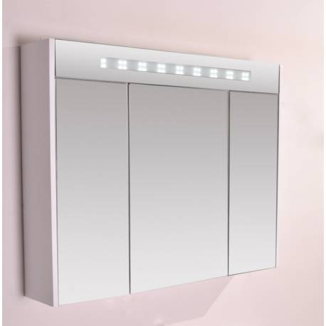 Шкаф за баня с огледало Inter Ceramic, с LED осветление, PVC