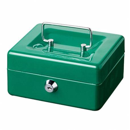 Парична кутия/ каса с монетник Money 5015, зелена, 15х12х8 см
