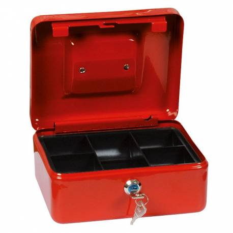Парична кутия/ каса с монетник, червена, 16х20 см
