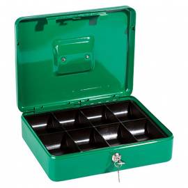 Парична кутия/ каса с монетник, зелена, 24х30x9 см