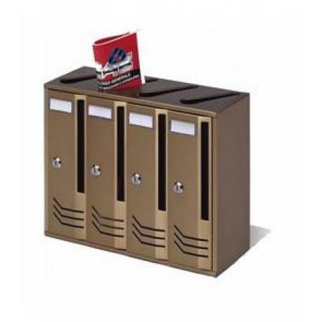 Пощенска кутия/ блок Intesa Compo-4, бронз
