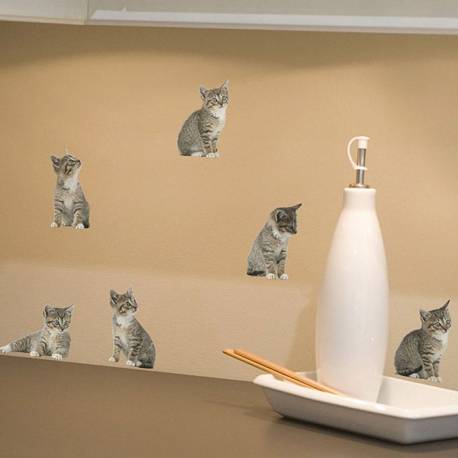 Декоративен стикер котки, 11x10,5 см, 2 части