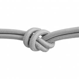 Текстилен кабел, сребрист, 3x0,75 мм²