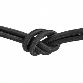 Текстилен кабел, черен, 3x0,75 мм²