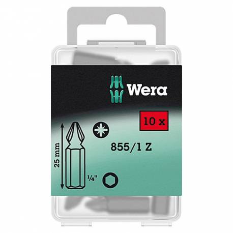 Комплект битове Wera Bit-Box 855/1, PZ 2, 10 броя