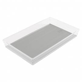 Кутия за съхранение Sistemo, прозрачна, 39x24x5 см