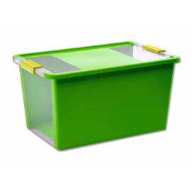 Кутия за съхранение, с капак, зелена, 40 л