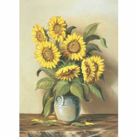 Картина Vaso di girasoli - Cajati, 35x50 см
