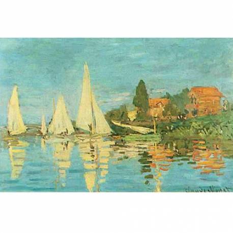 Картина Regata a Argenteuil - Claude Monet, 16,5x26 см