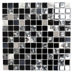 Самозалепваща мозайка SAM 4CM26, стъкло, черна, 30x30 см