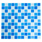 Мозайка CM 4222, стъкло, синьо-бяла, 32,7x30,2 см