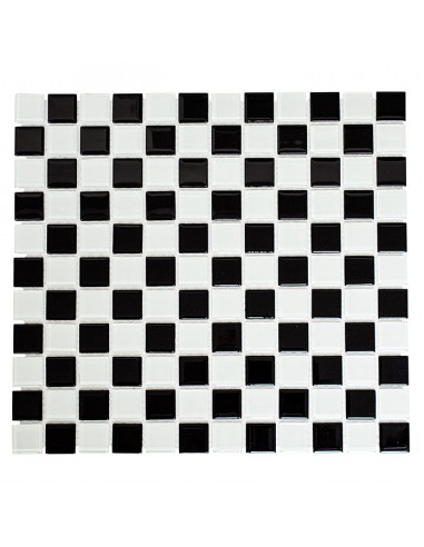 Мозайка CM 4148, стъкло, черно-бяла, 32,7x30,2 см