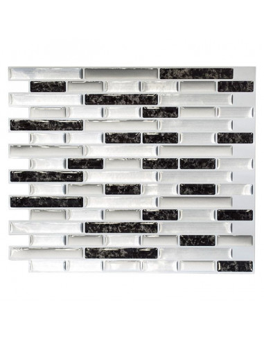 Самозалепваща мозайка SVM 24050, винил, сиво-черна, 23,6x25,5 см, 4 броя