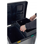 Кош за разделно събиране на отпадъци с педал “REJOICE“ - 2 х 30 литра - мат EKO