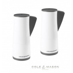 Imagén: Комплект мелнички за сол и пипер “OXLEY“ - 14,5см - цвят бял COLE & MASON