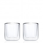 Комплект от 2 бр двустенни стъклени чаши NERO за кафе - 200 мл BLOMUS