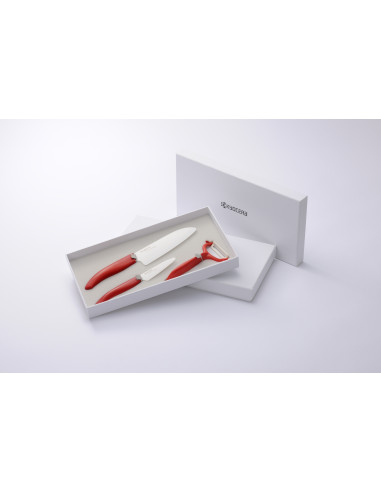 Комплект 2 бр. керамични ножове + керамична белачка - KYOCERA