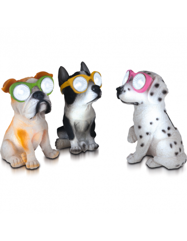 Соларна лампа - Куче с очила