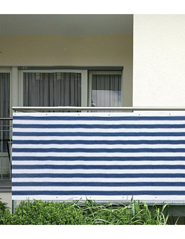 Покривало за визуална защитаl, 0,9х5,0 м, синьо-бяло