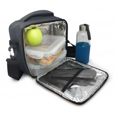 Imagén: Термоизолираща чанта за храна с 2 джоба - сив цвят - Vin Bouquet/Nerthus