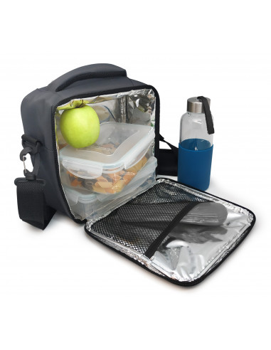 Vin Bouquet/Nerthus Термоизолираща чанта за храна с 2 джоба - сив цвят