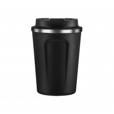 Двустенна термо чаша с вакуумна изолация “CAFE COMPACT“ - 380 мл - цвят черен - ASOBU