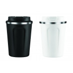 Двустенна термо чаша с вакуумна изолация “CAFE COMPACT“ - 380 мл - цвят черен - ASOBU
