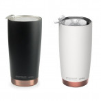 Двустенна термо чаша с вакуумна изолация “GLADIATOR“ - 600 мл - цвят бял/мед - ASOBU