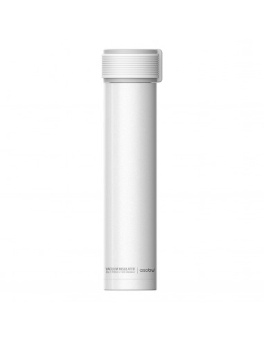 Двустенна термо бутилка с вакуумна изолация “SKINNY MINI“ - 230 мл - цвят бял - ASOBU
