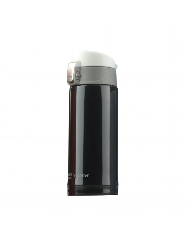 Двустенен термос с вакуумна изолация “MINI DIVA“ - 200 мл - цвят черен - ASOBU