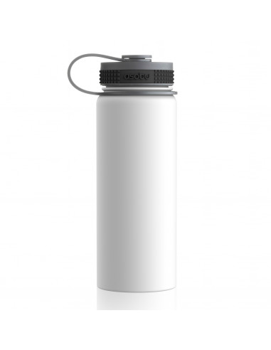 Двустенна термо бутилка с вакуумна изолация “ALPINE“ - 530 мл - цвят бял - ASOBU
