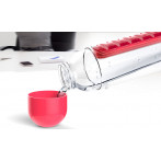 Бутилка за течности с органайзер за хапчета “IN STYLE“ - 600 мл - цвят червен - ASOBU