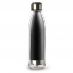 Двустенна термо бутилка “VIVA LA VIE“ - 525 мл - цвят черен - ASOBU