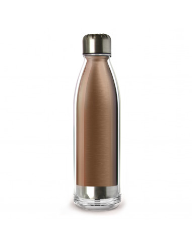 Двустенна термо бутилка “VIVA LA VIE“ - 525 мл - цвят мед - ASOBU