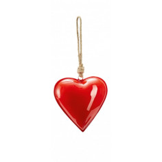 Сувенир сърце “HAMBURGER“ - S размер - цвят светло червен -  Philippi