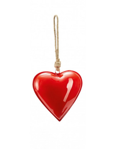 Сувенир сърце “HAMBURGER“ - S размер - цвят светло червен -  Philippi