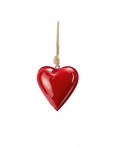 Сувенир сърце “HAMBURGER“ - S размер - цвят тъмно червен -  Philippi