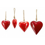 Сувенир сърце “HAMBURGER“ - S размер - цвят тъмно червен -  Philippi