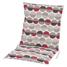 Възглавница за стол - Бежова/антрацит/червена, 98x49x6 cм