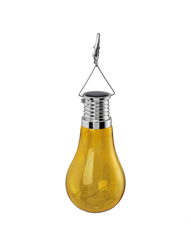 Соларна лампа - LED висяща жълта