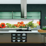 Гланцов принт - термоустойчив гръб за кухня - зеленчуци