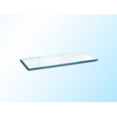 Стъклена полица, прозрачна, 400х120х6 мм