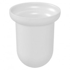 Imagén: Резервна поставка за четка за тоалетна Lyon - Стъкло, бяла