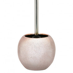 Imagén: Комплект четка за тоалетна Kaya - Каменин и метал, розово-златист