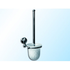Imagén: Комплект четка за тоалетна Yanix Lux - Стъкло и месинг, бял и хром