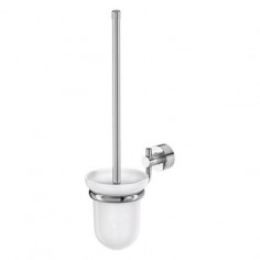 Imagén: Комплект четка за тоалетна Lenz Pisa - Стъкло и метал, бял и хром